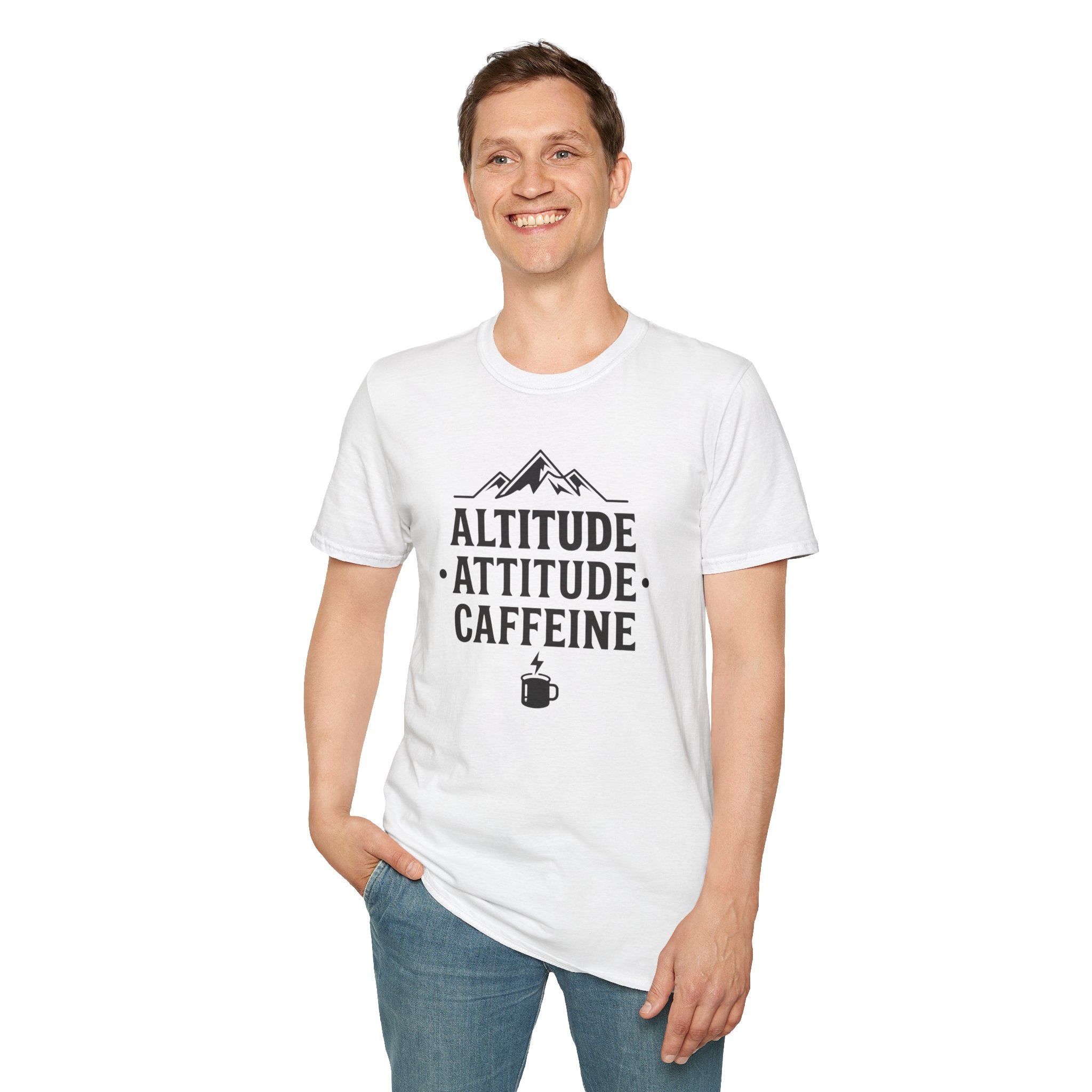 Altitude, Attitude, Caffeine T‑Shirt
