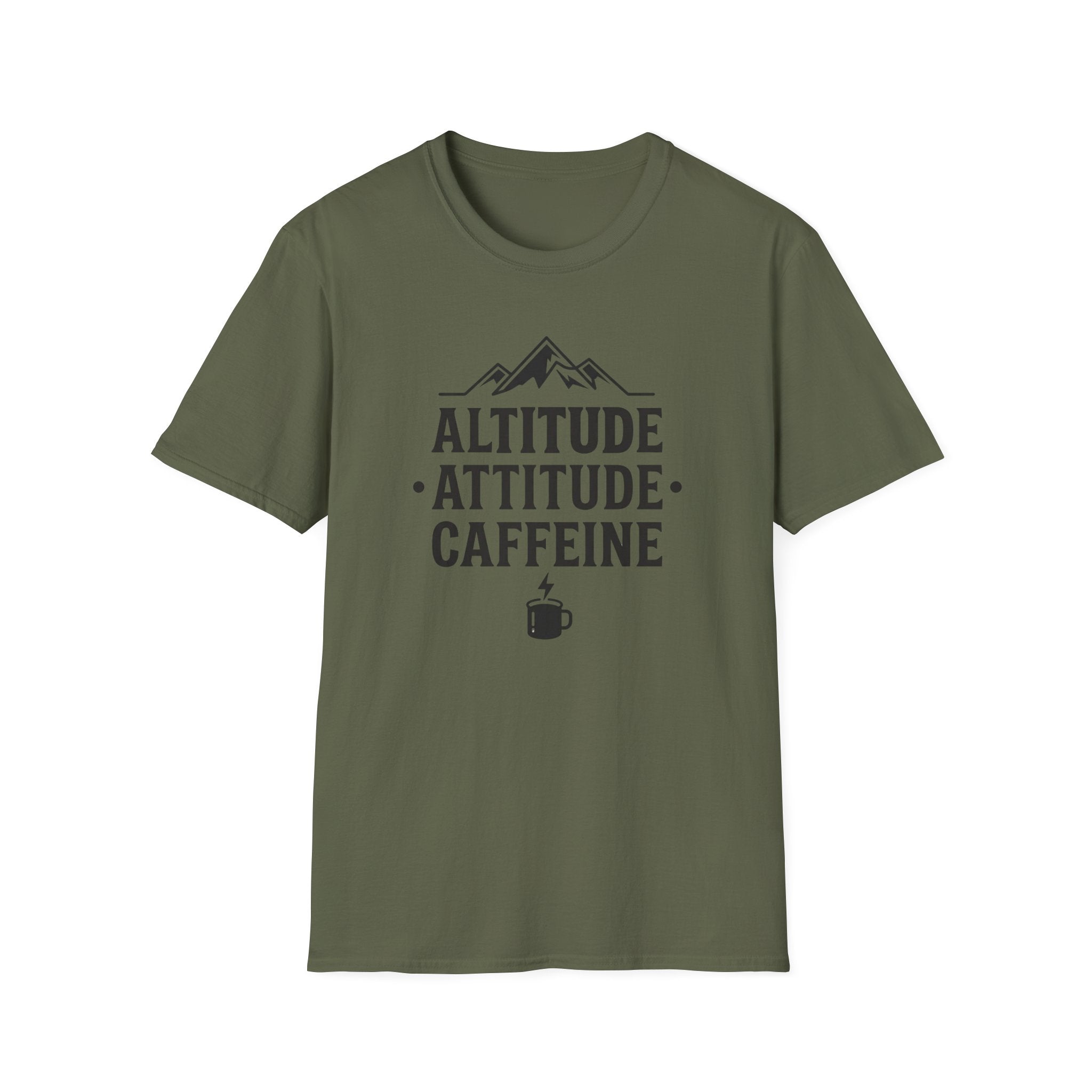Altitude, Attitude, Caffeine T‑Shirt